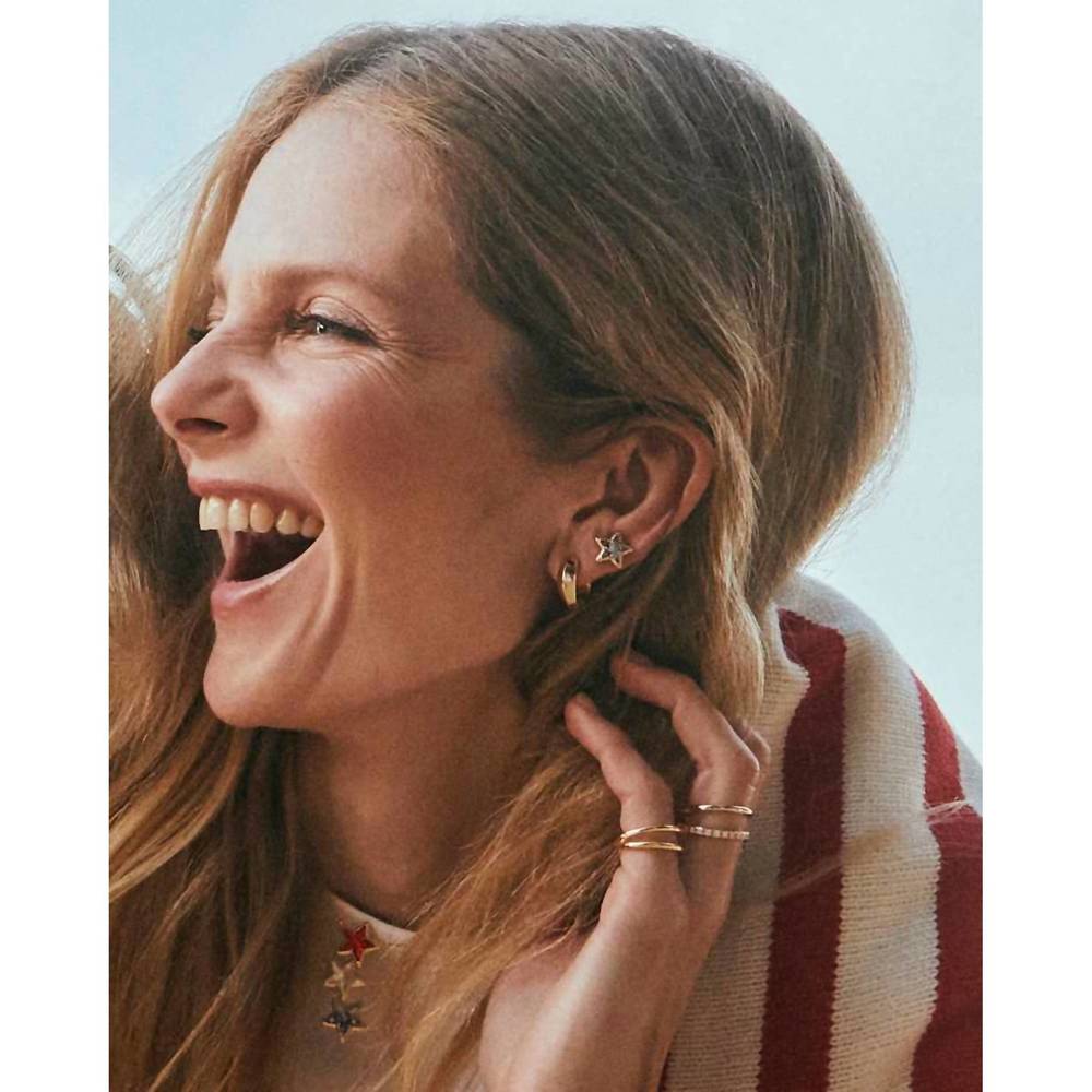 NEW KENDRA SCOTT women's cassidy stud earring in yellow gold - Picture 2 of 4